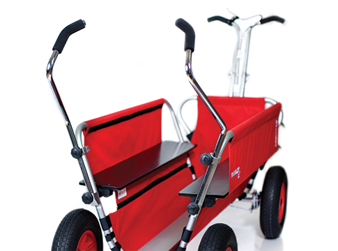 Cart, Kinderwagen, roter Wagen, Metallrahmen, Zwecksitzwagen