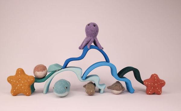 Meerestiere aus Wollfilz, 7-teilig (SONDERANGEBOT) Meerestiere aus Wollfilz, 7-teilig (SONDERANGEBOT)