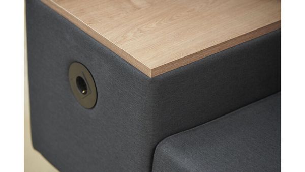 Rocada-Doppelsitzer mit Tisch, be soft, grau