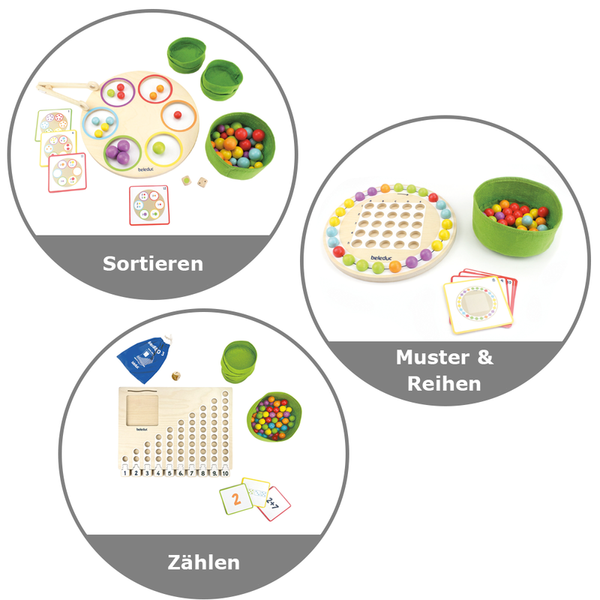 Sortieren, Muster, Reihen, Zahlen, Spielmaterial