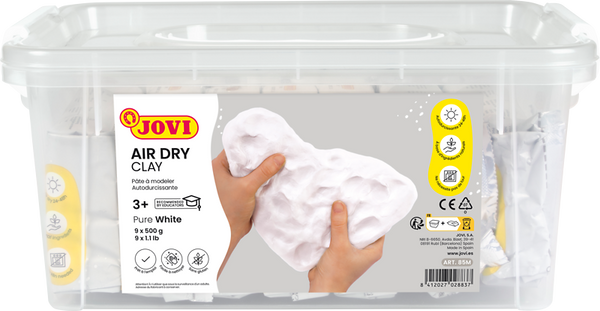 JOVI Lufttrocknende Modelliermasse im Set, 4,5kg in Aufbewahrungsbox, weiß JOVI Lufttrocknende Modelliermasse im Set, 4,5kg in Aufbewahrungsbox, weiß