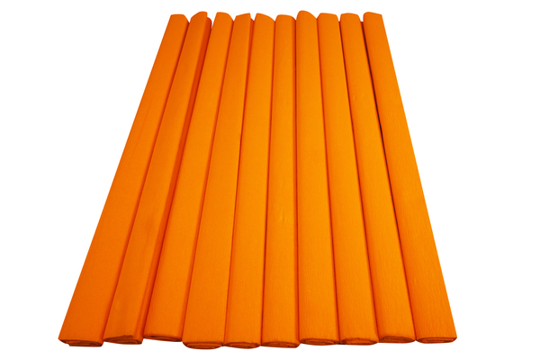 ELVIRAS Bastelkrepp Einzelfarbe 50 x 250 cm, 10 Rollen (Farbe wählbar)