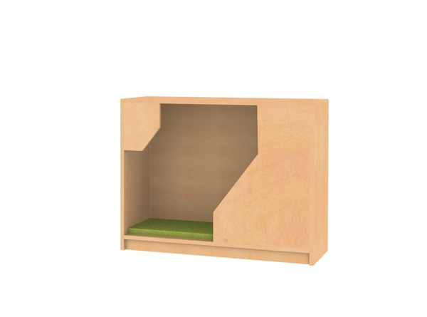 BasicPlus Kuschelhöhle, Waben in MDF Buche, inkl. Kunstledermatte