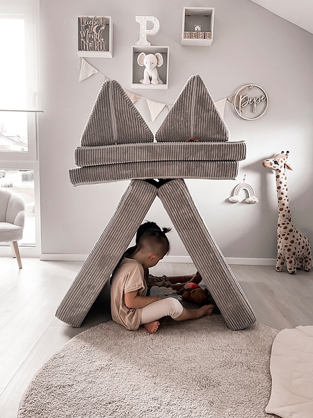 FUNZY Spielsofa, Velours, Farben wählbar