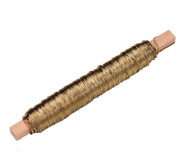 Basteldraht goldfarben, 0,50 mm x 50 m