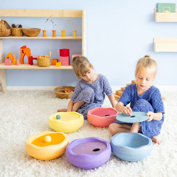 GRIMM´S x Stapelstein® Set pastel, 6 Stapelsteine + 3 Kullerscheiben + 3 Holzkugeln GRIMM´S x Stapelstein® Set pastel, 6 Stapelsteine + 3 Kullerscheiben + 3 Holzkugeln