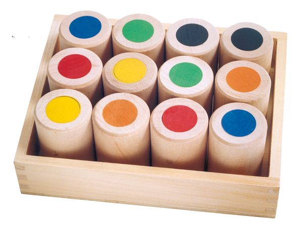 12 Gewichtszylinder (50 - 184 g) aus Holz 12 Gewichtszylinder (50 - 184 g) aus Holz