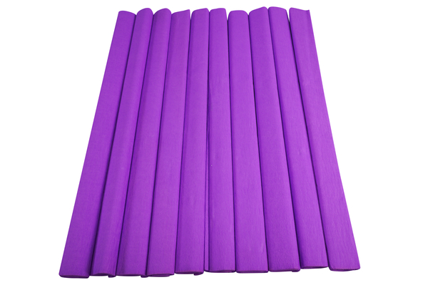 ELVIRAS Bastelkrepp Einzelfarbe 50 x 250 cm, 10 Rollen (Farbe wählbar)