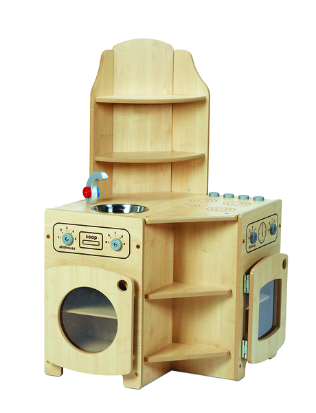 4-in-1-Eck-Küche, BxTxH: 69 x 69 x 108 cm, ab 3 Jahre