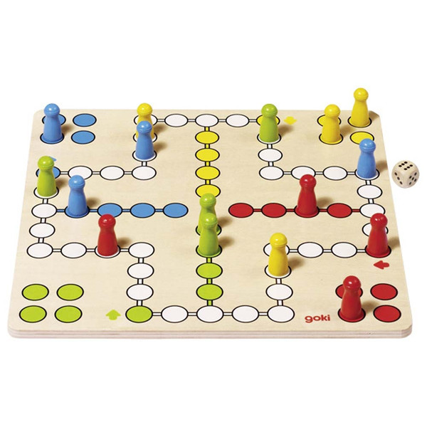 GOKI Brettspiel Ludo aus Holz, 28 x 28 cm, ab 4 Jahre GOKI Brettspiel Ludo aus Holz, 28 x 28 cm, ab 4 Jahre