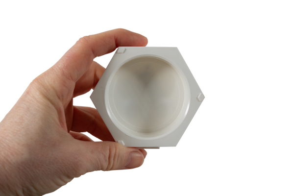 ELVIRAS Tempera-Palette hexagonal für 55 mm Blöcke, 12 Stück