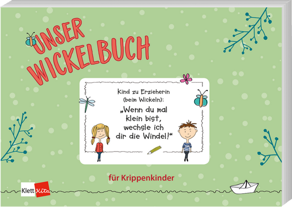 Kinderbuch, Wickelbuch, Krippenkind, Grün, Illustrationen