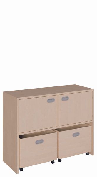 Holzschrank, Sideboard, Küche, Schubladen, Rollkofferrollen