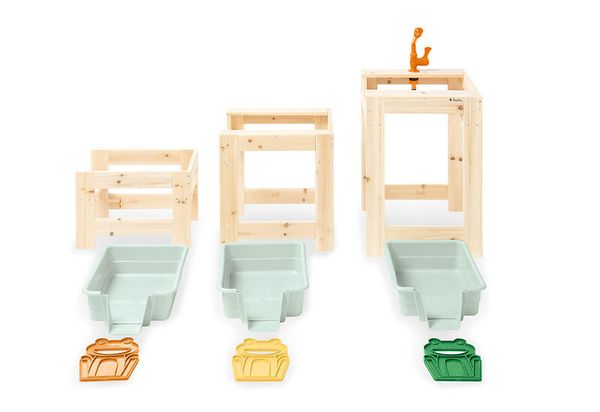 kids, wooden, hocker, behälter, sets