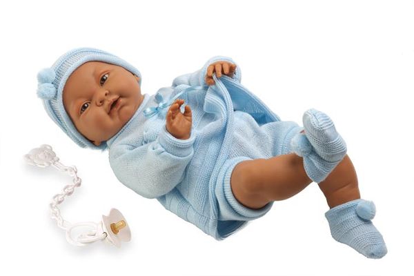 Babypuppen-Set beige und olive, 45 cm groß, 4-tlg.