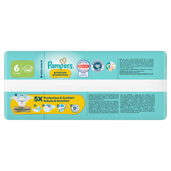 baby diaper, Pampers, Größe 6, türkises Verpackung, Plastikverpackung