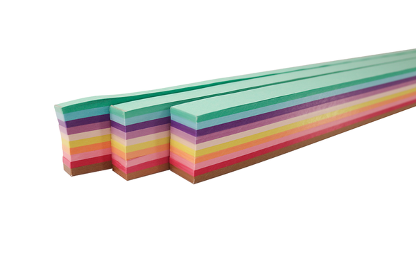 FOLIA Flechtstreifen Pastell, 50 cm x 2 cm, 200 Stück, 10-farbig sortiert