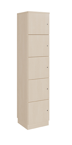 Schließfachschrank mit 5 verschließbaren Türen Schließfachschrank mit 5 verschließbaren Türen