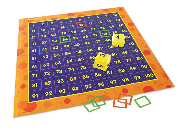 Hunderter-Spielmatte aus Vinyl, 120 x 120 cm Hunderter-Spielmatte aus Vinyl, 120 x 120 cm