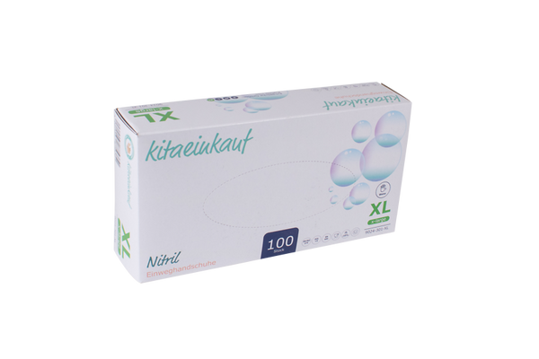 Handschuhe Nitril, puderfrei, Gr. XL, 100 Stk., blau