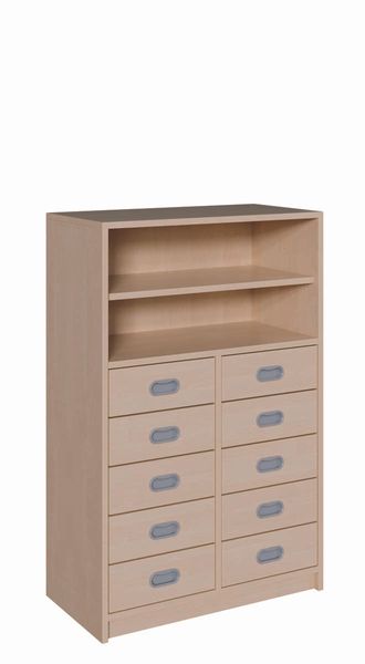 Holzschrank, Kommode, Schubladen, Regal mit Schubladen, Möbelstück