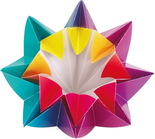 Origamipapier, Regenbogenpapier, rund, 15 cm, 100 Stück