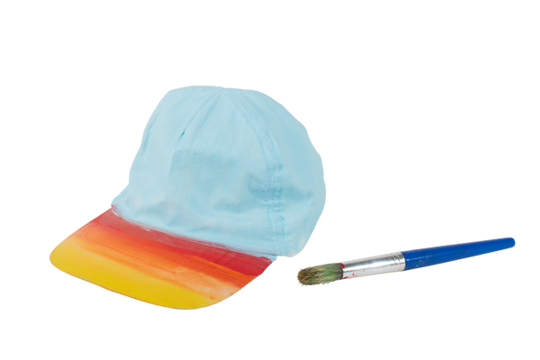 Kinder-Baseballmütze, weiß, zum Selbstbemalen