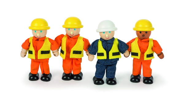 Biegepuppen Bauarbeiter, 4-teiliges Set Biegepuppen Bauarbeiter, 4-teiliges Set