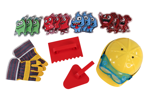 ELVIRAS Bauarbeiter-Set (17 Teile)