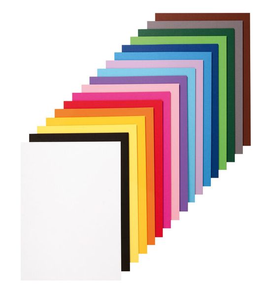 FOLIA Tonkarton 180 g/m², DIN A4, 500 Bogen in 25 Farben sortiert
