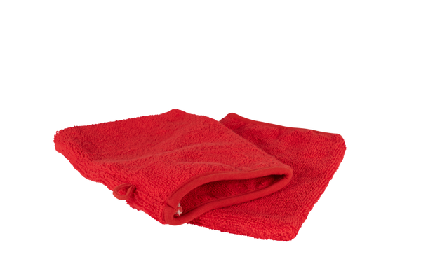 Waschhandschuh rot, 6 Stück
