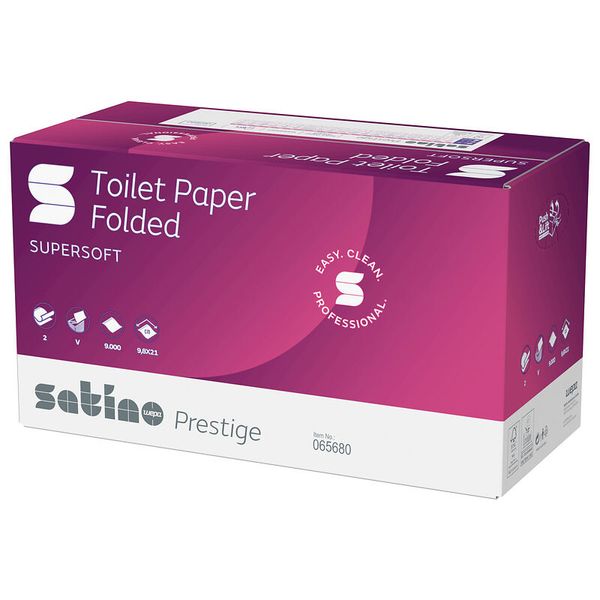 Toiletpapier, Gefaltet, Supersoft, Prestige, Weiches Toilettenpapier