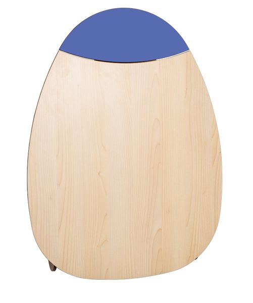 Rückenlehne, Stuhl, Holz, ovale, blau