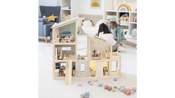BETZOLD Puppenhaus, 3-stöckig, möbliert