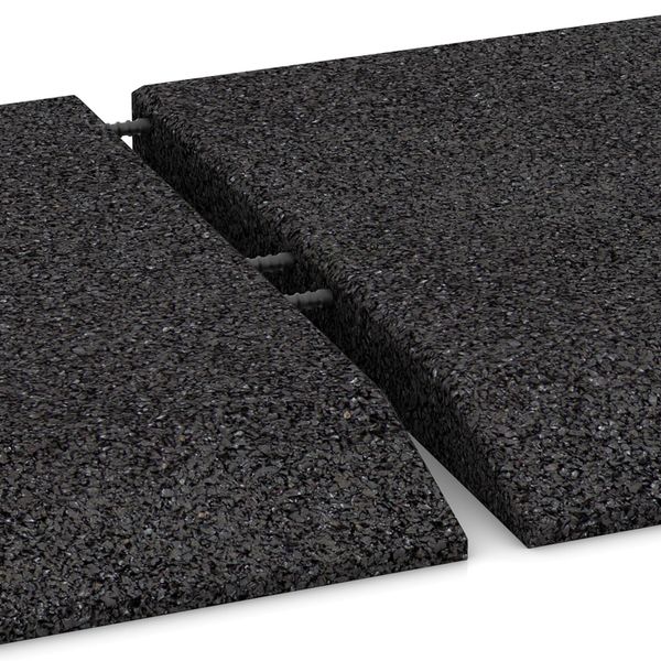 Fallschutzplatte Ecke 2-seitig abgeschrägt, versch. Farben & Plattenstärken für Fallhöhen