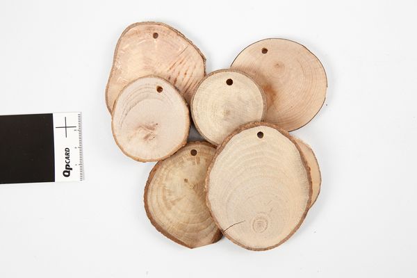 Holzscheiben mit Loch, Sortiment 4-7 cm, Stärke 5 mm, 25 Stück Holzscheiben mit Loch, Sortiment 4-7 cm, Stärke 5 mm, 25 Stück