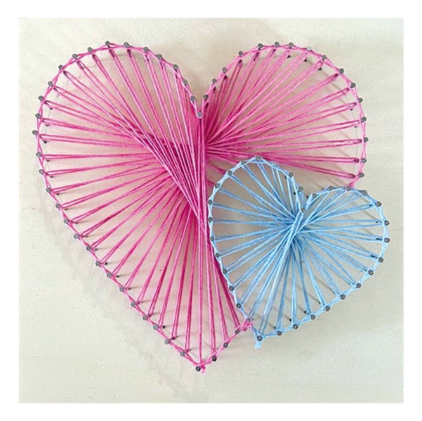 Nagel- und Fadenbild, inkl. Nägel - verschiedene Motive Nagel- und Fadenbild, inkl. Nägel - verschiedene Motive