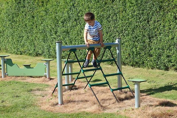 Hindernisparcours, gerade