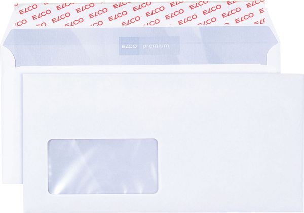 Briefumschläge ELCO, DIN lang mit Fenster, 200 Stück Briefumschläge ELCO, DIN lang mit Fenster, 200 Stück