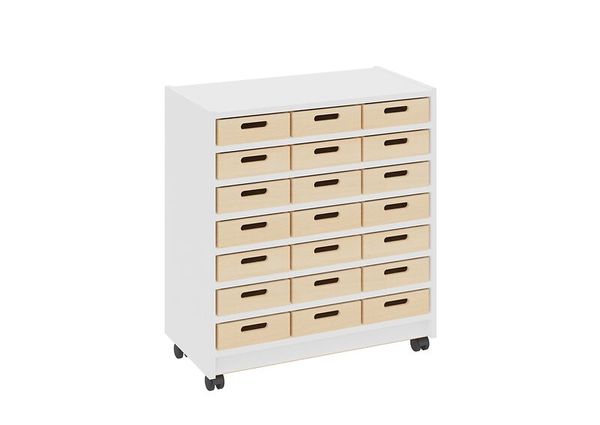 Materialschrank mit kleinen Kästen ohne Sichtfenster, Varianten wählbar