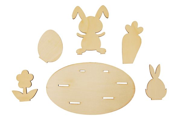 Osterhasen Bastelset, 6 Stück Osterhasen Bastelset, 6 Stück
