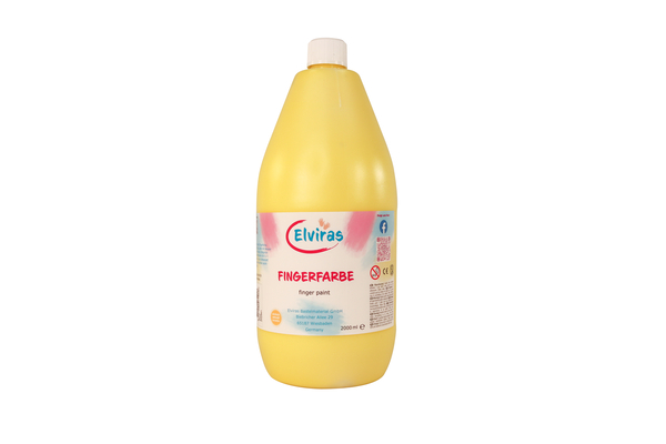 Gelb, Fingermalfarbe, Künstlerfarbe, Flasche, 2000 ml