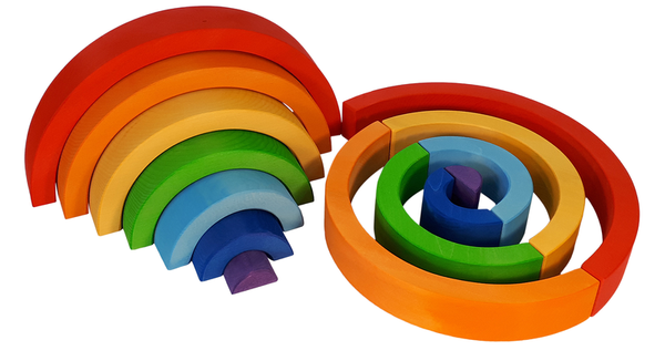 BAUSPIEL Regenbogen Halbkreis, 7 Teile, (L x B x H): 35 x 17,5 x 5 cm, ab 18 Monate BAUSPIEL Regenbogen Halbkreis, 7 Teile, (L x B x H): 35 x 17,5 x 5 cm, ab 18 Monate