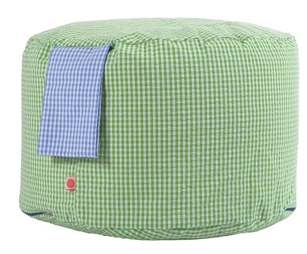 Sitzpouf in Karomuster, 2er-Set, 25 cm hoch