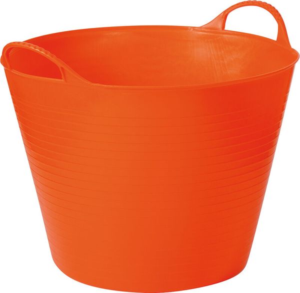 Eimer, Kunststoff, Orange, Tragbarer Eimer, Büchsenform