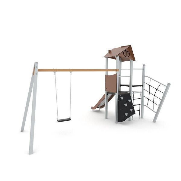 Schaukel-Spielturmkombination Steel +