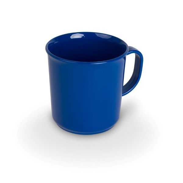 becher, keramikbecher, blau, einfacher behälter, hänkelbecher