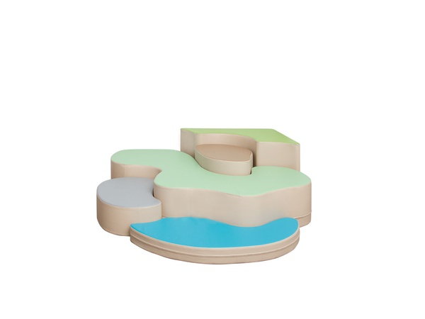 Schaumstoff Steine Set Puzzle, 5 Elemente, ⌀ ca. 160 cm, max Höhe: 50 cm Schaumstoff Steine Set Puzzle, 5 Elemente, ⌀ ca. 160 cm, max Höhe: 50 cm