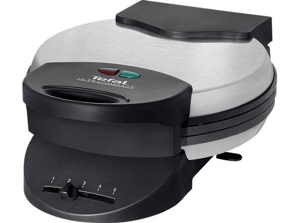 Waffelautomat, Sandwichmaker, elektrischer Grill, Antihaftplatte, schwarz-silber