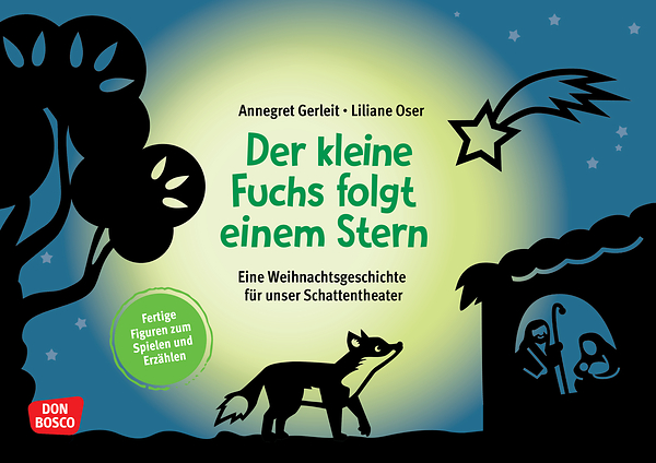Kinderbuch, Weihnachtsgeschichte, Fuchs, Stern, Silhouette